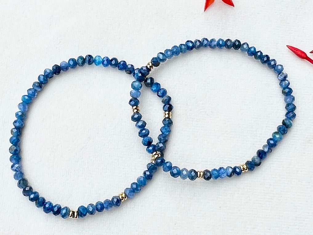 Blue Kyanite 4mm Bracelet (High Vibes)