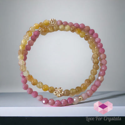 Clearing your Path Infinity Double Bracelet (Golden Tiger’s Eye & Rhodochrosite)