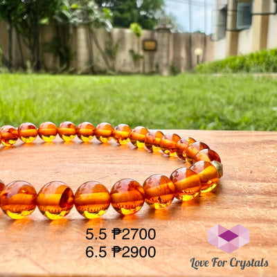 Amber 6mm Bracelet