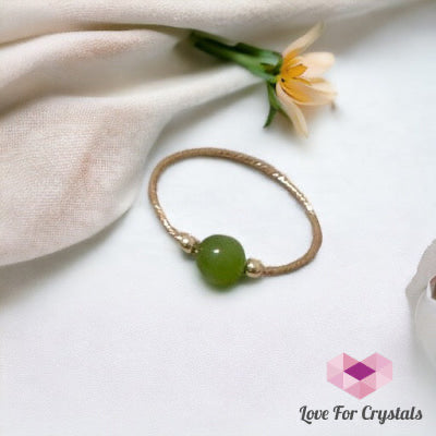 Jade Ball Ring in 14k Gold Filled