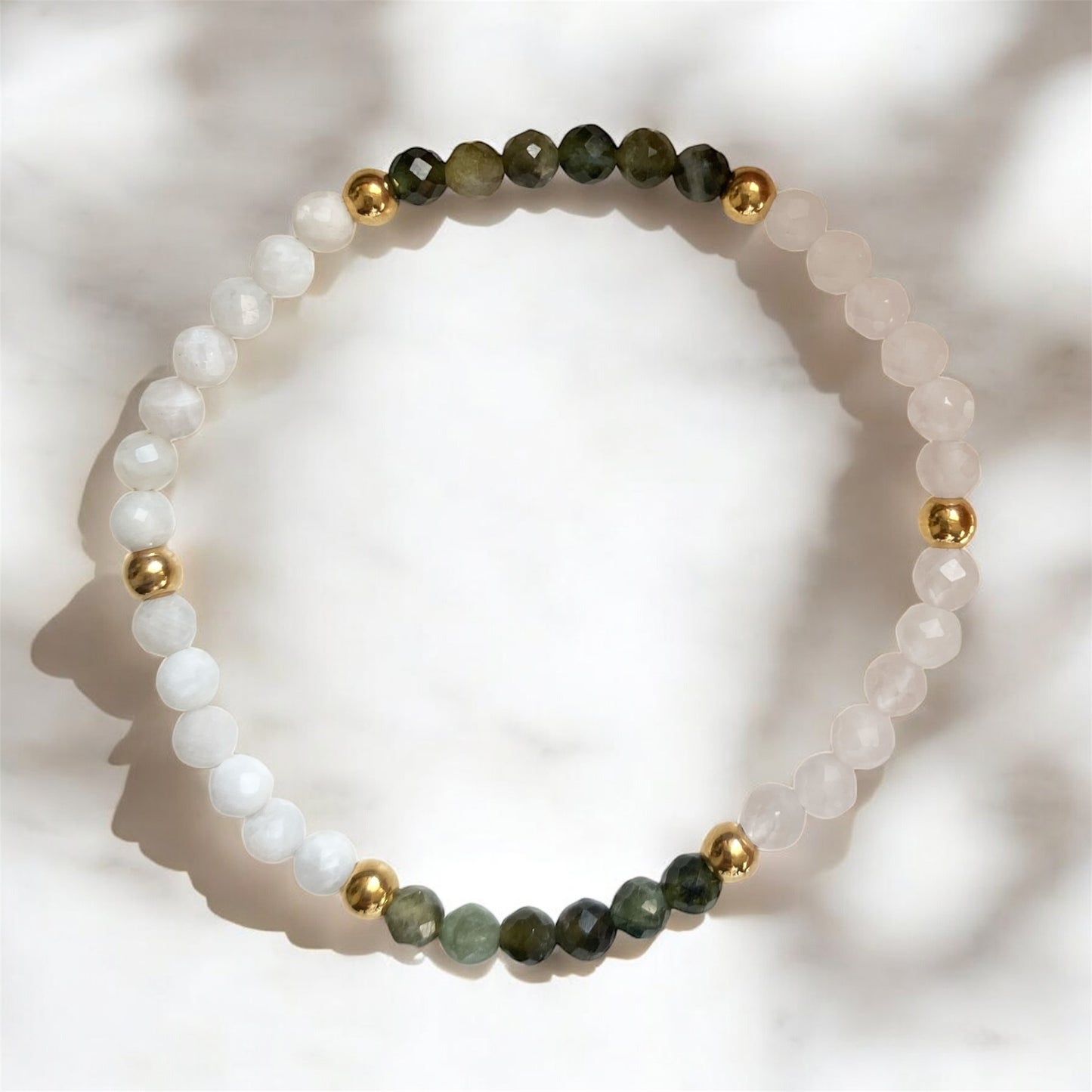 Joyful Heart Bracelet (4mm with Stainless Steel Beads)