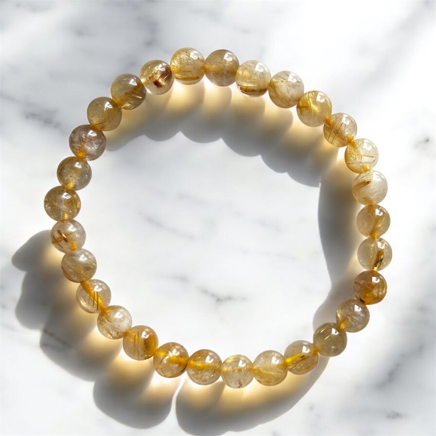 Golden Rutilated Bracelet (6mm)