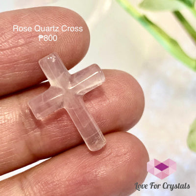 Rose Quartz Cross (Shimmer & Gems)