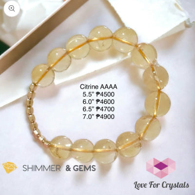 CITRINE 10mm Fortune 9 Bracelet AAAA Grade (14k Gold Filled)