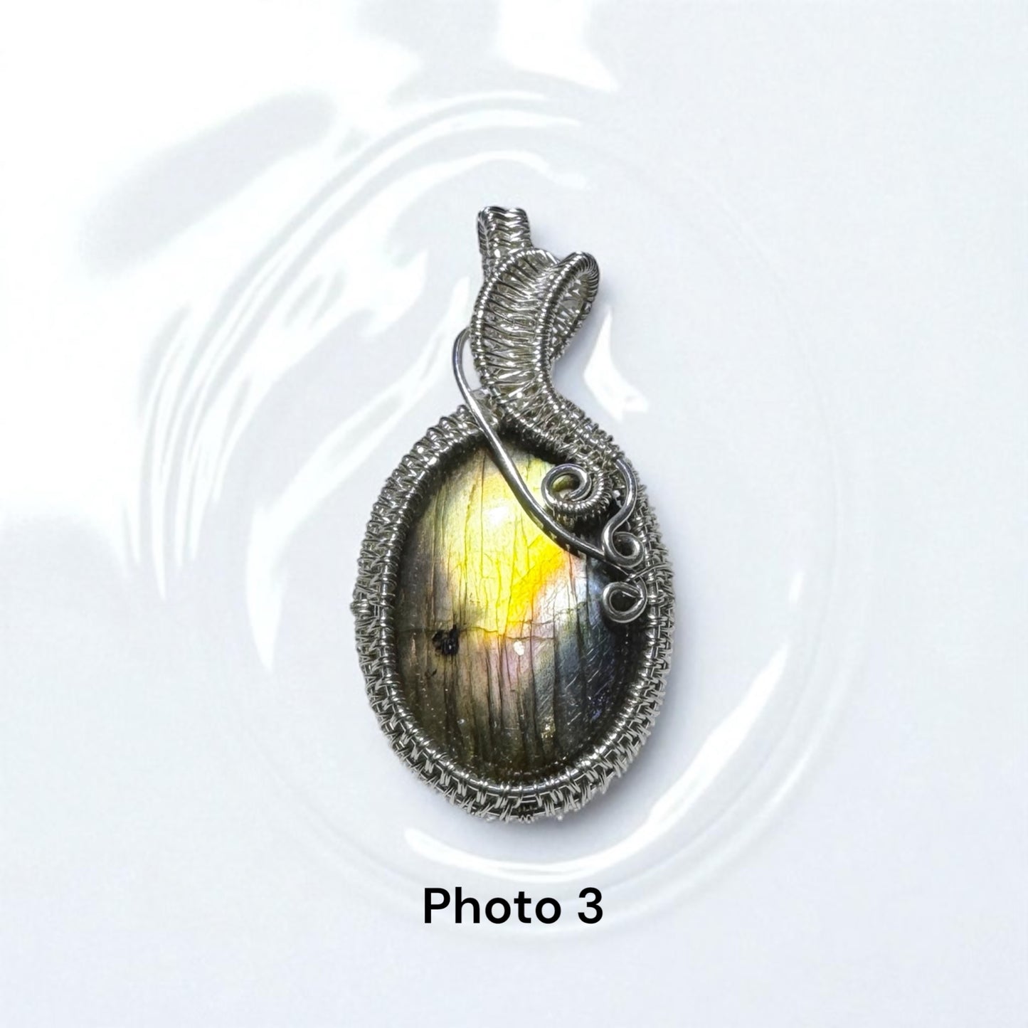Labradorite Wire-Wrapped Pendant