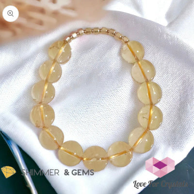 CITRINE 10mm Fortune 9 Bracelet AAAA Grade (14k Gold Filled)