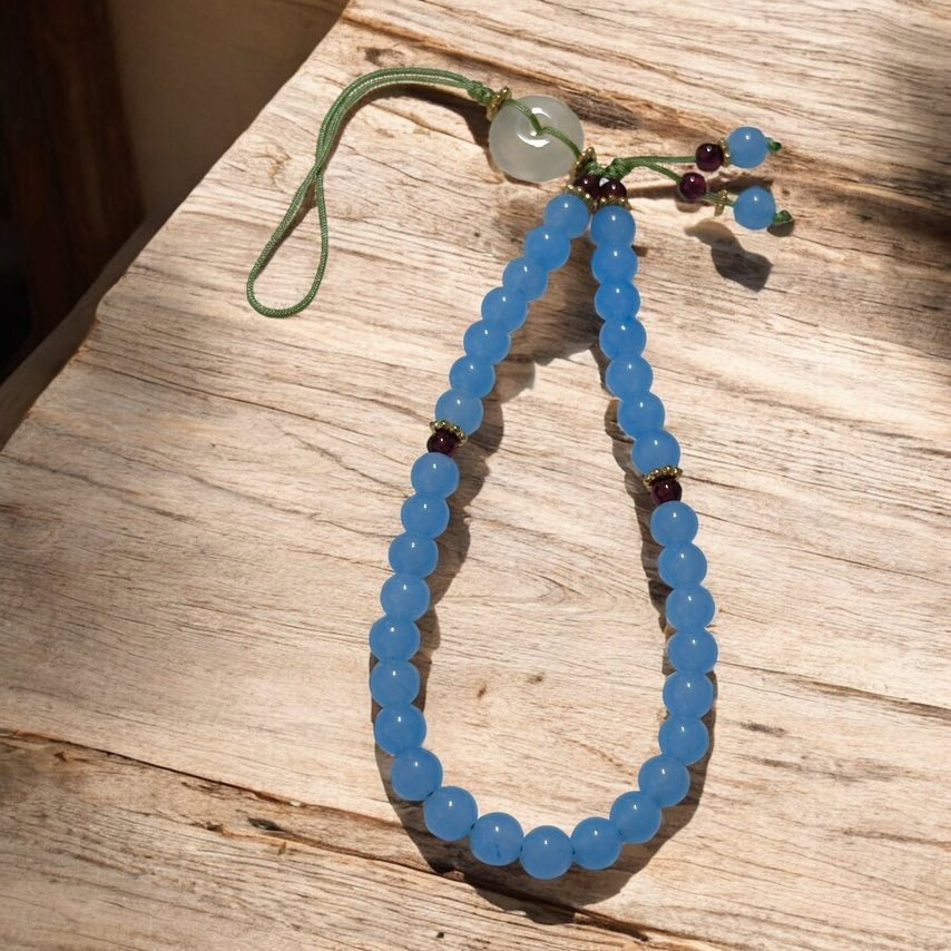 Blue Jade Phone Strap 6mm