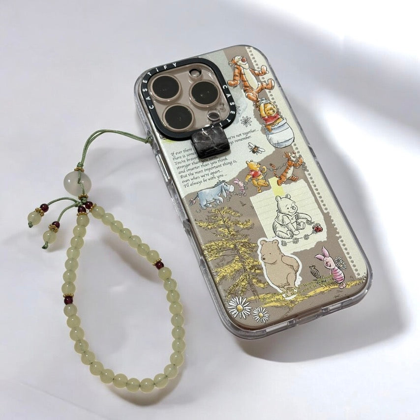 Yellow Jade Phone Strap 6mm