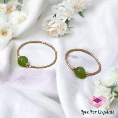 Jade Ball Ring in 14k Gold Filled