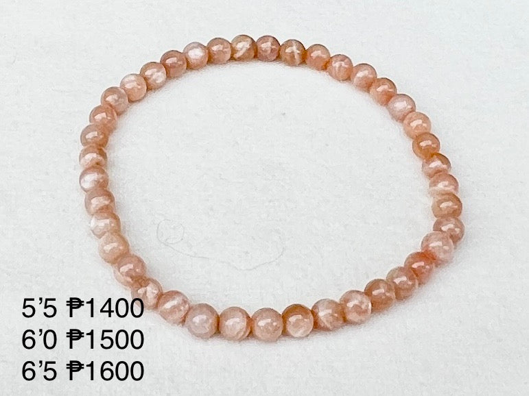 Peach Moonstone Bracelet (5mm)