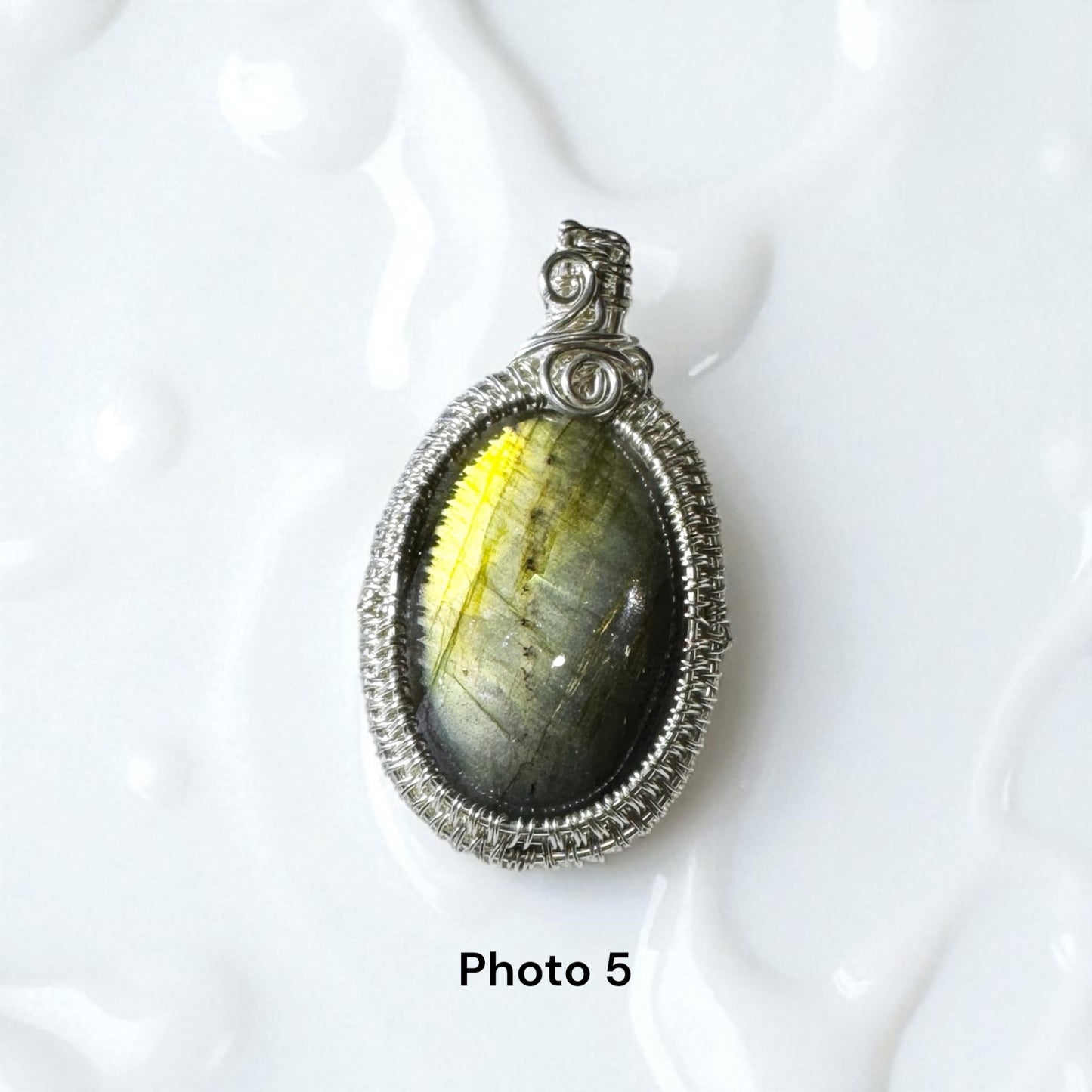 Labradorite Wire-Wrapped Pendant