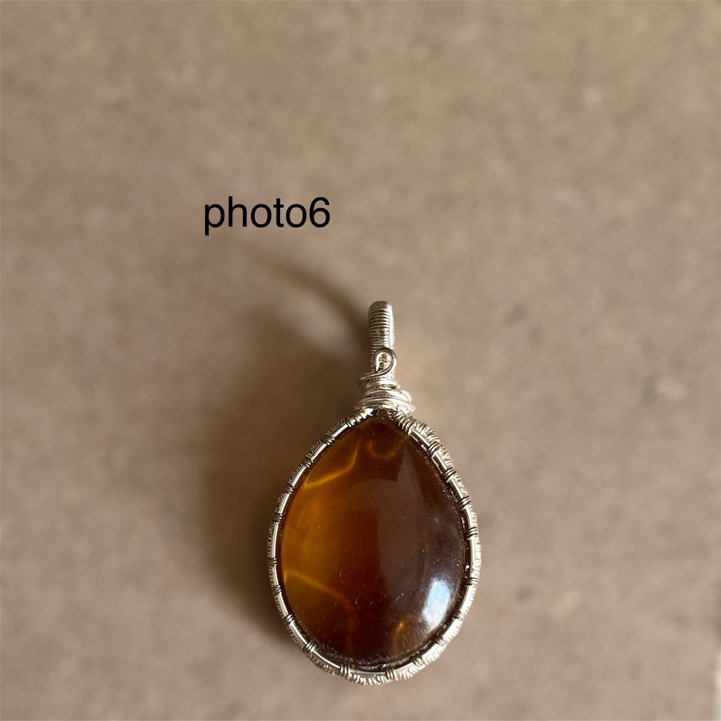 Blue Amber Pendant