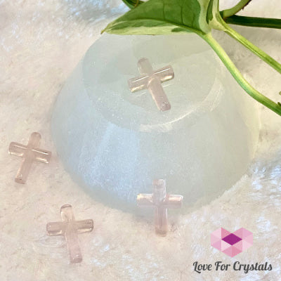 Rose Quartz Cross (Shimmer & Gems)