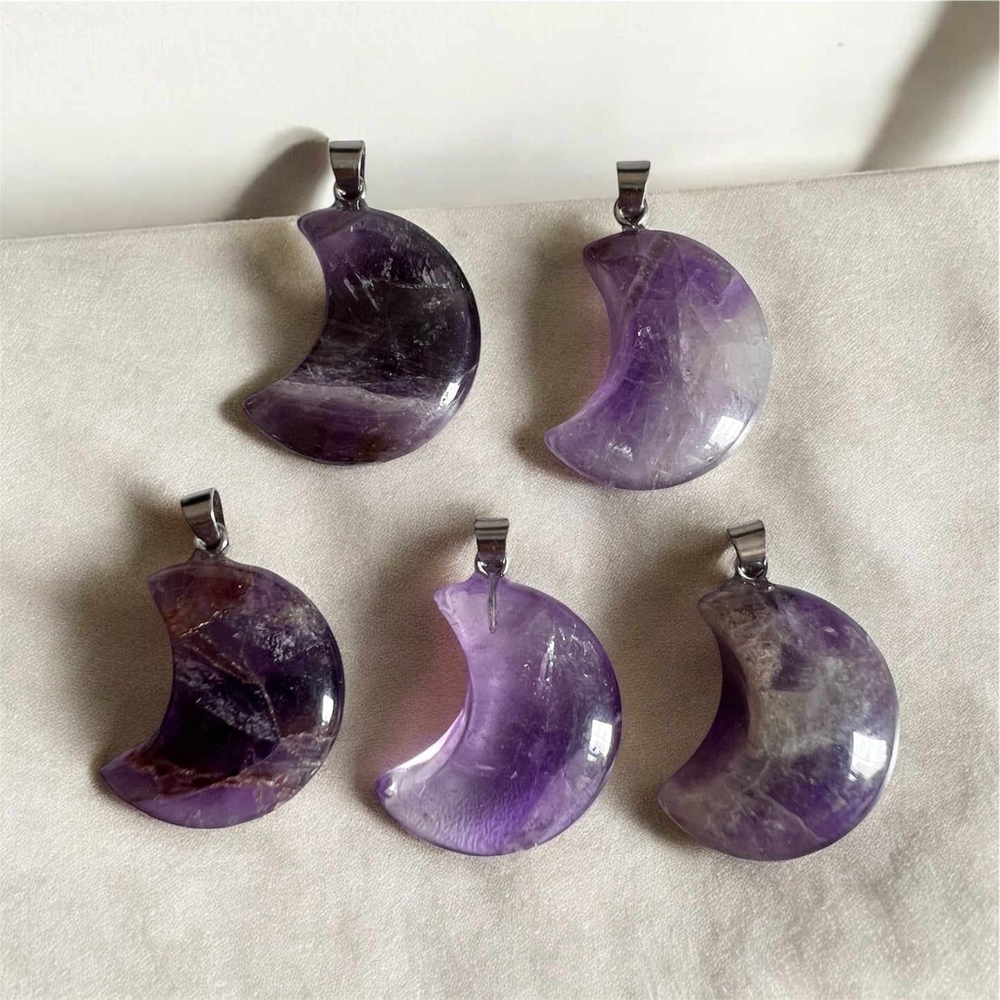 Amethyst Moon Pendant
