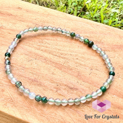 Moss Agate 4mm Bracelet