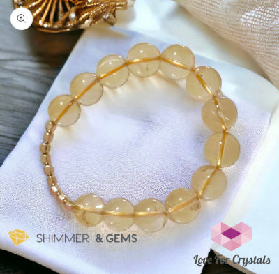 CITRINE 10mm Fortune 9 Bracelet AAAA Grade (14k Gold Filled)
