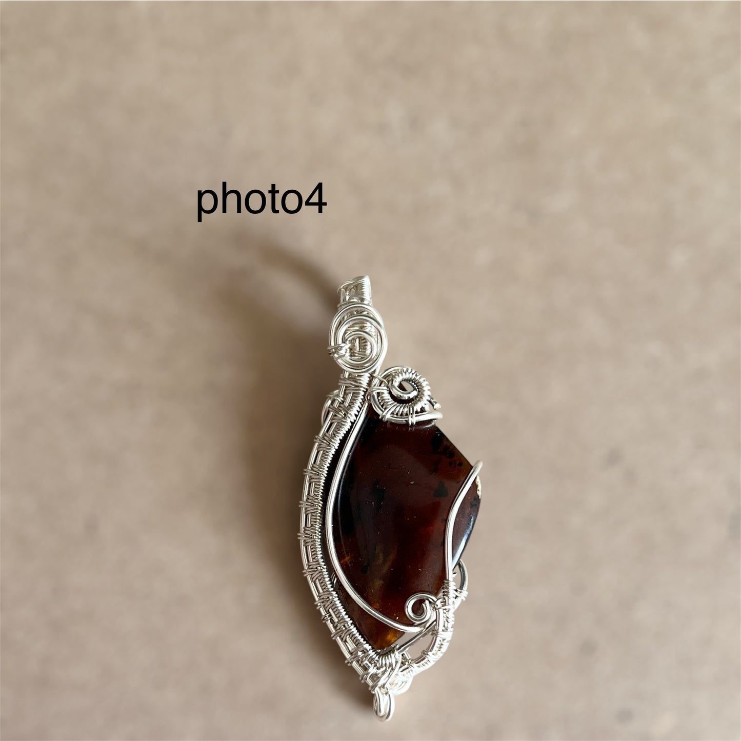 Blue Amber Pendant