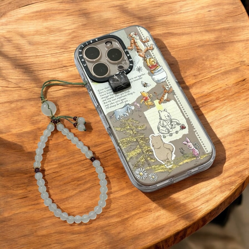 White Jade Phone Strap 6mm