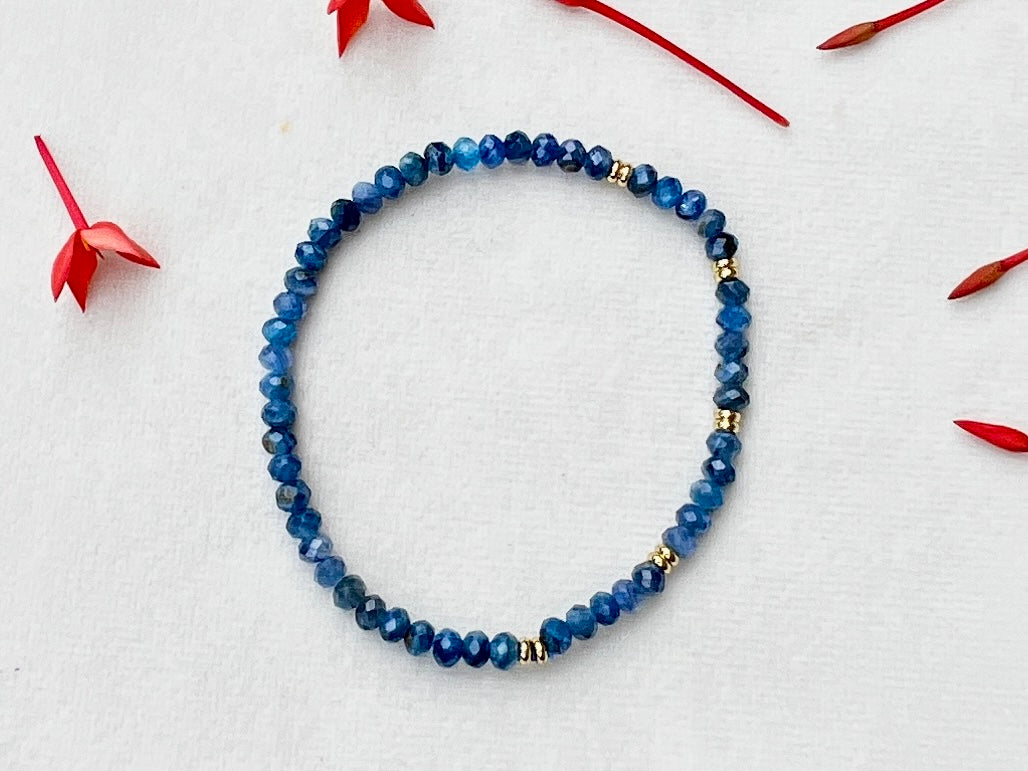 Blue Kyanite 4mm Bracelet (High Vibes)