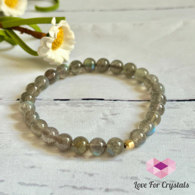 Labradorite 7mm with 14k gold filled - Shimmer & Gems