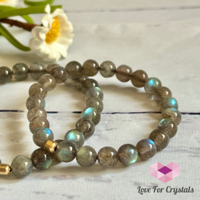 Labradorite 7mm with 14k gold filled - Shimmer & Gems