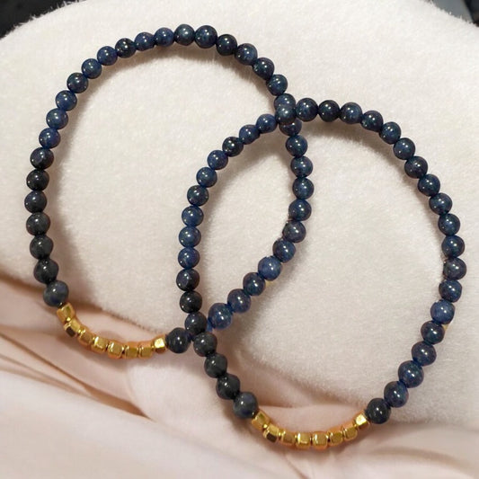 Blue Sapphire 5mm Fortune 8 Bracelet (AAAA Grade)
