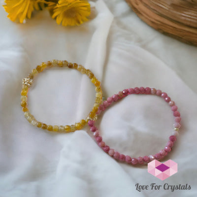Clearing your Path Infinity Double Bracelet (Golden Tiger’s Eye & Rhodochrosite)