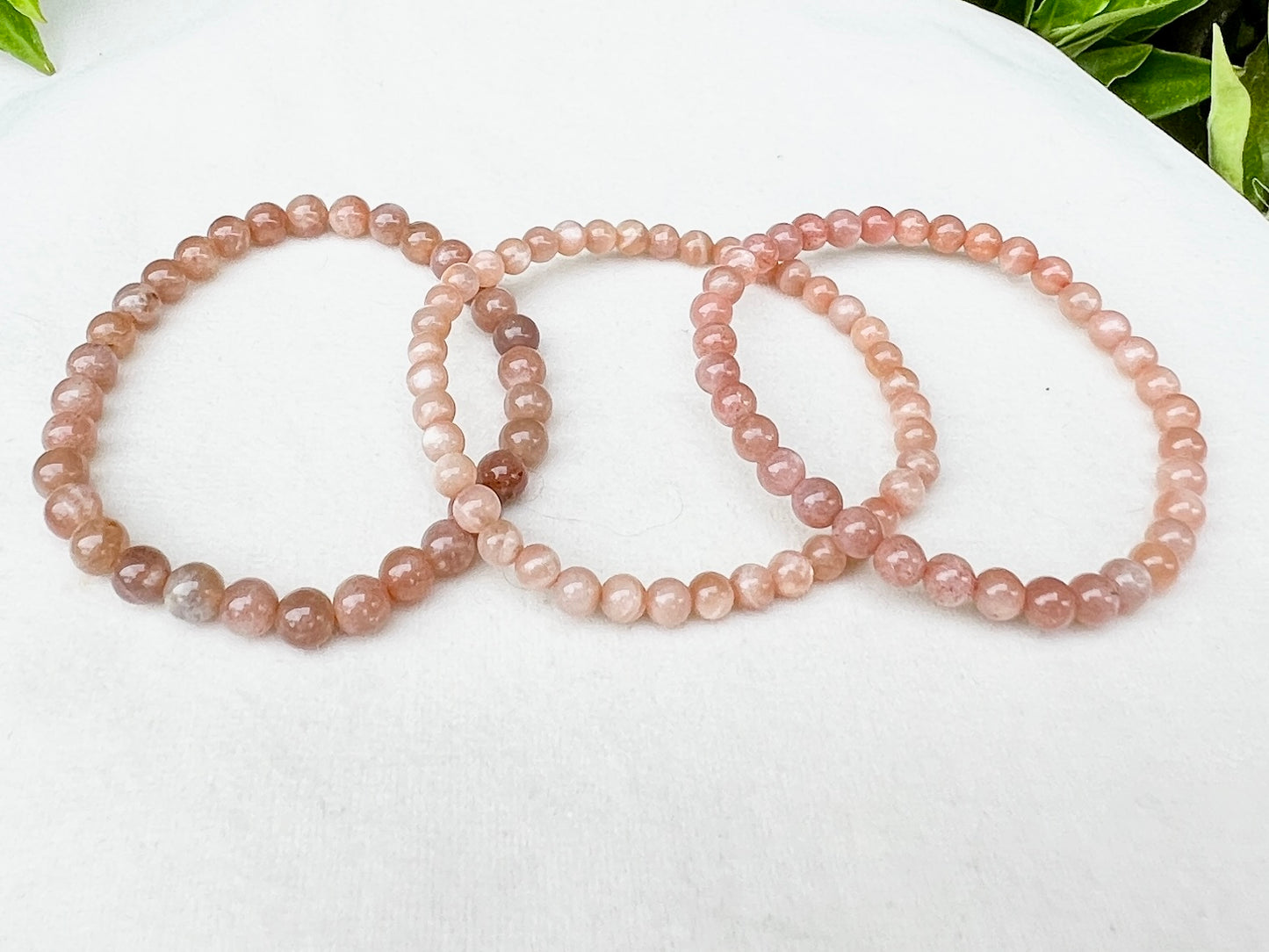 Peach Moonstone Bracelet (5mm)