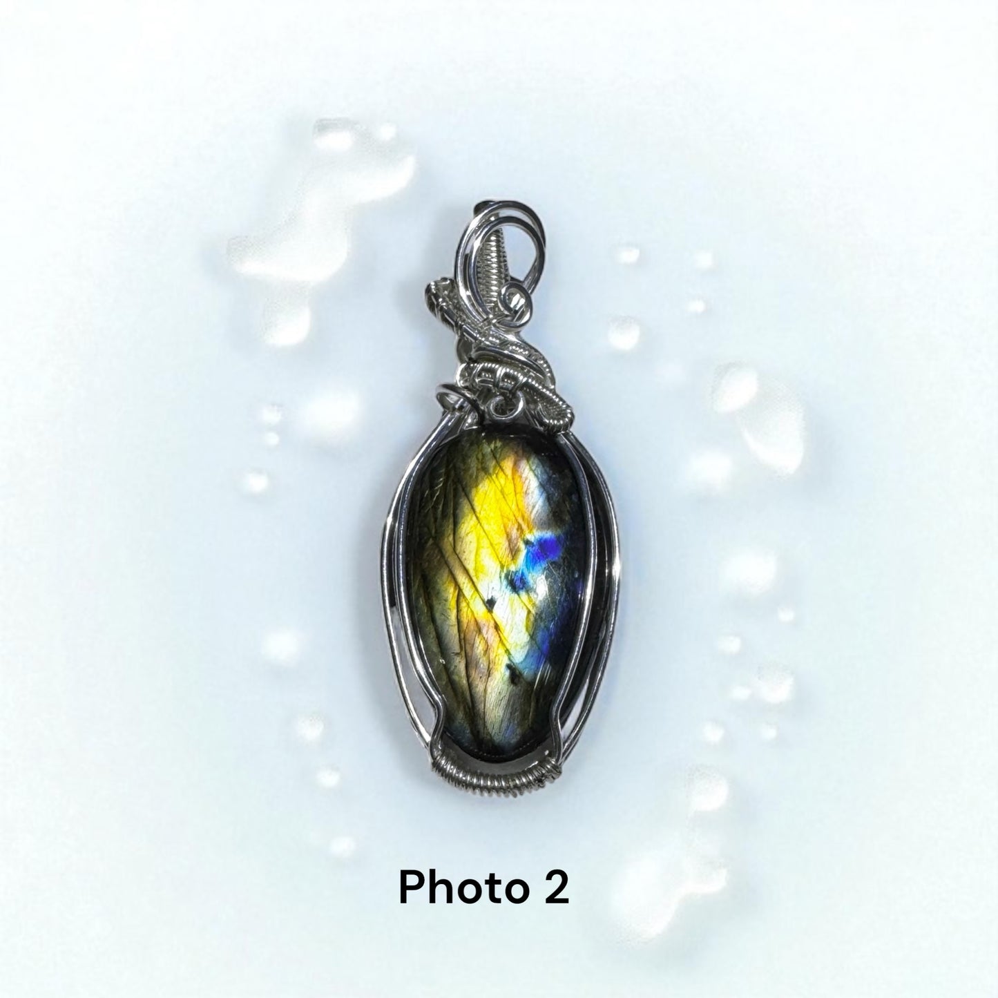 Labradorite Wire-Wrapped Pendant