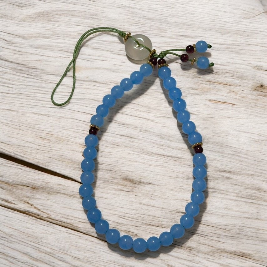Blue Jade Phone Strap 6mm