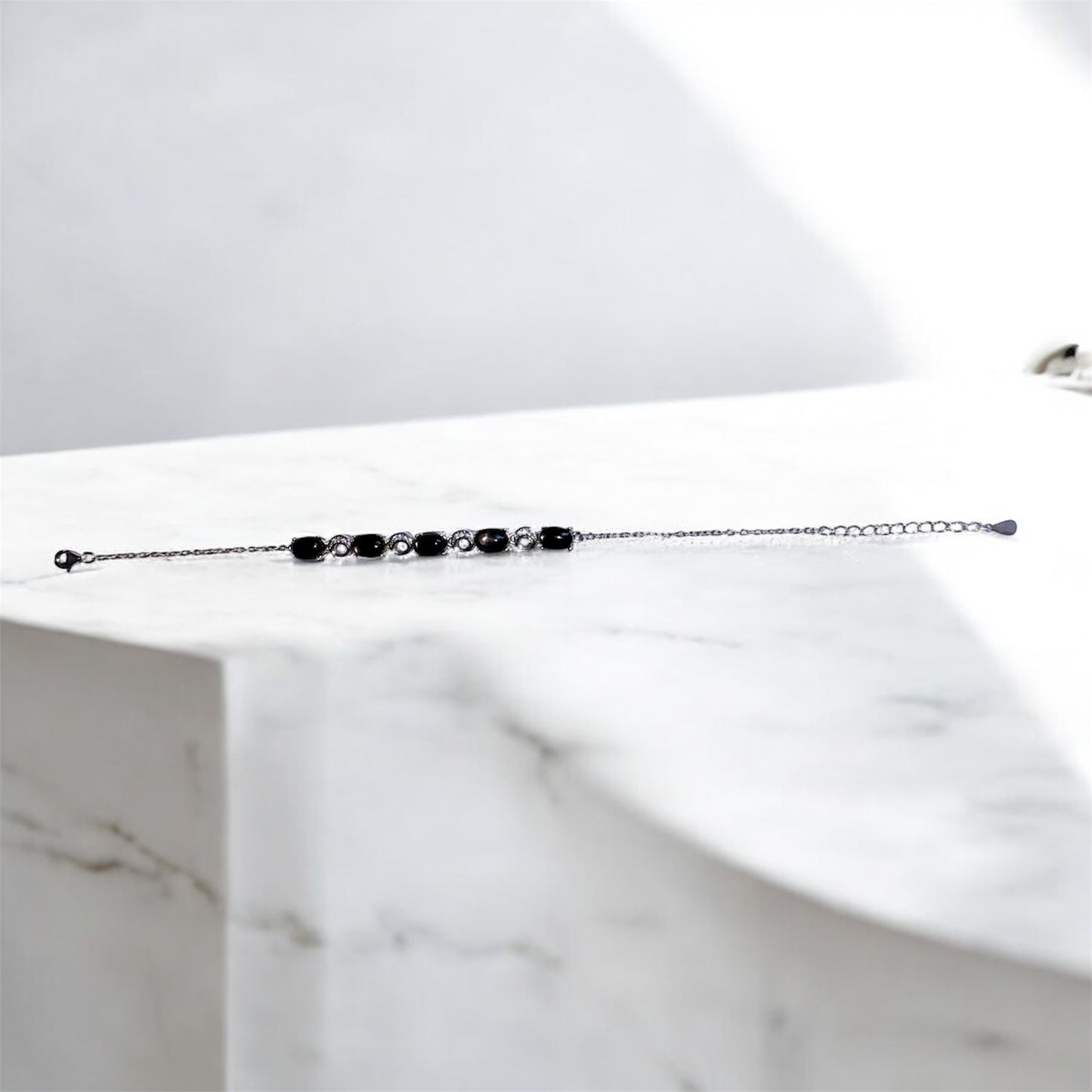 Hypersthene in 925 Silver Bracelet