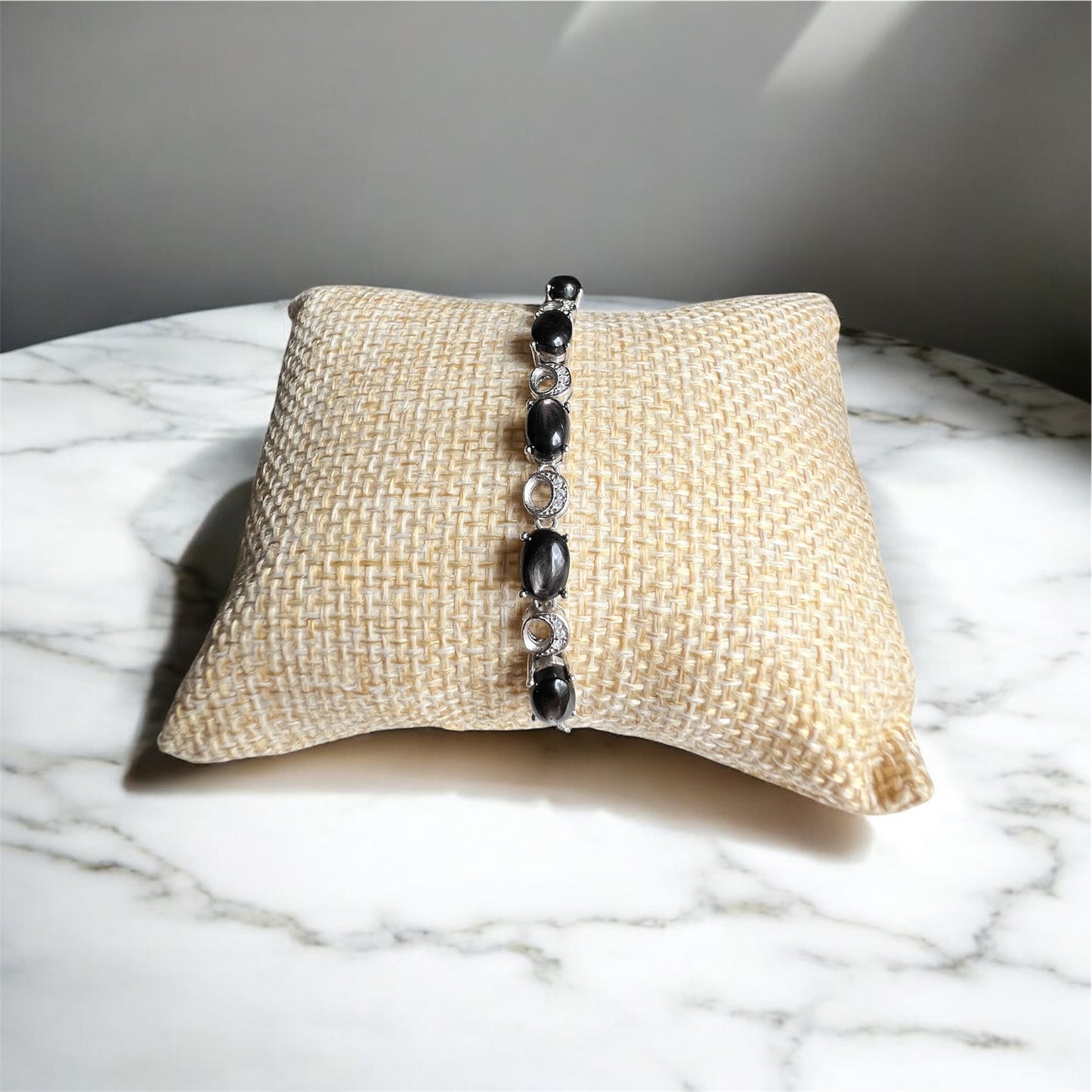 Hypersthene in 925 Silver Bracelet
