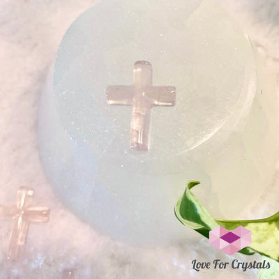Rose Quartz Cross (Shimmer & Gems)