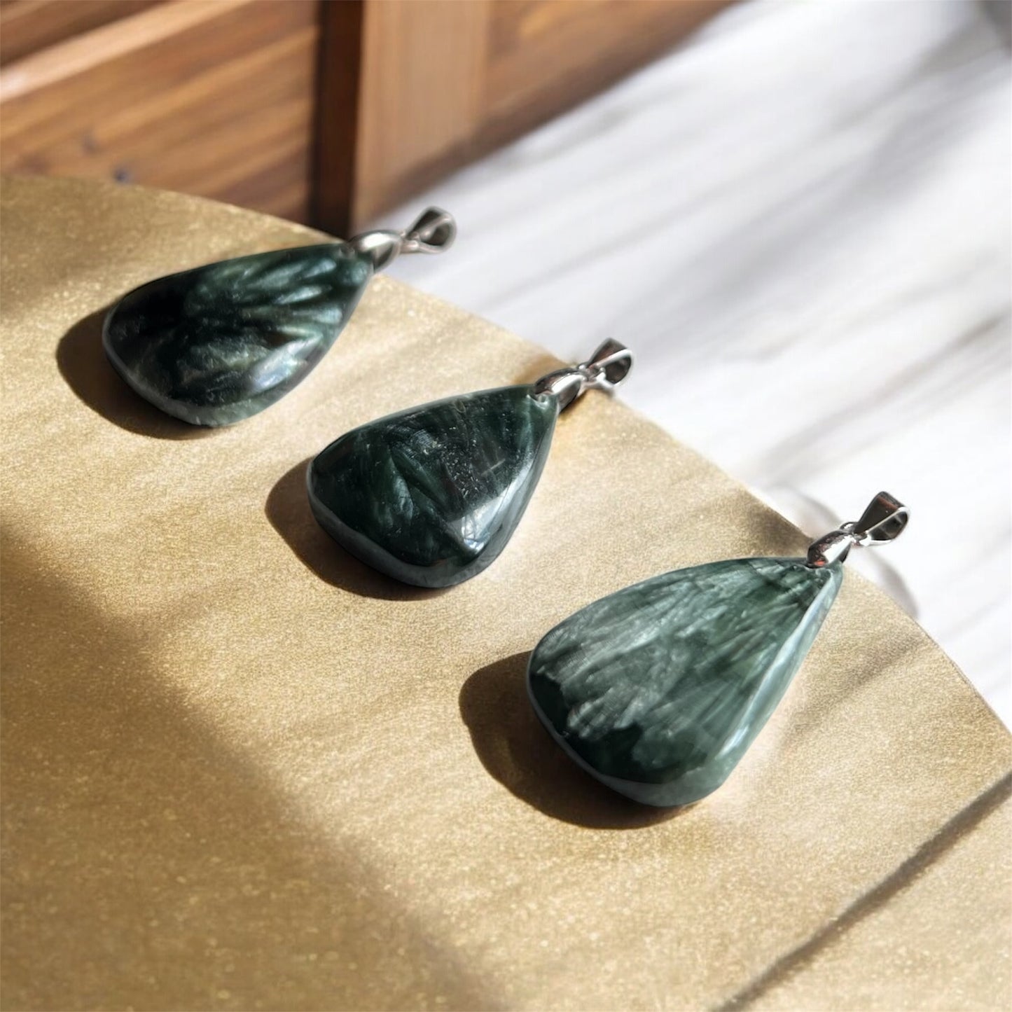 Seraphinite Drop Pendant