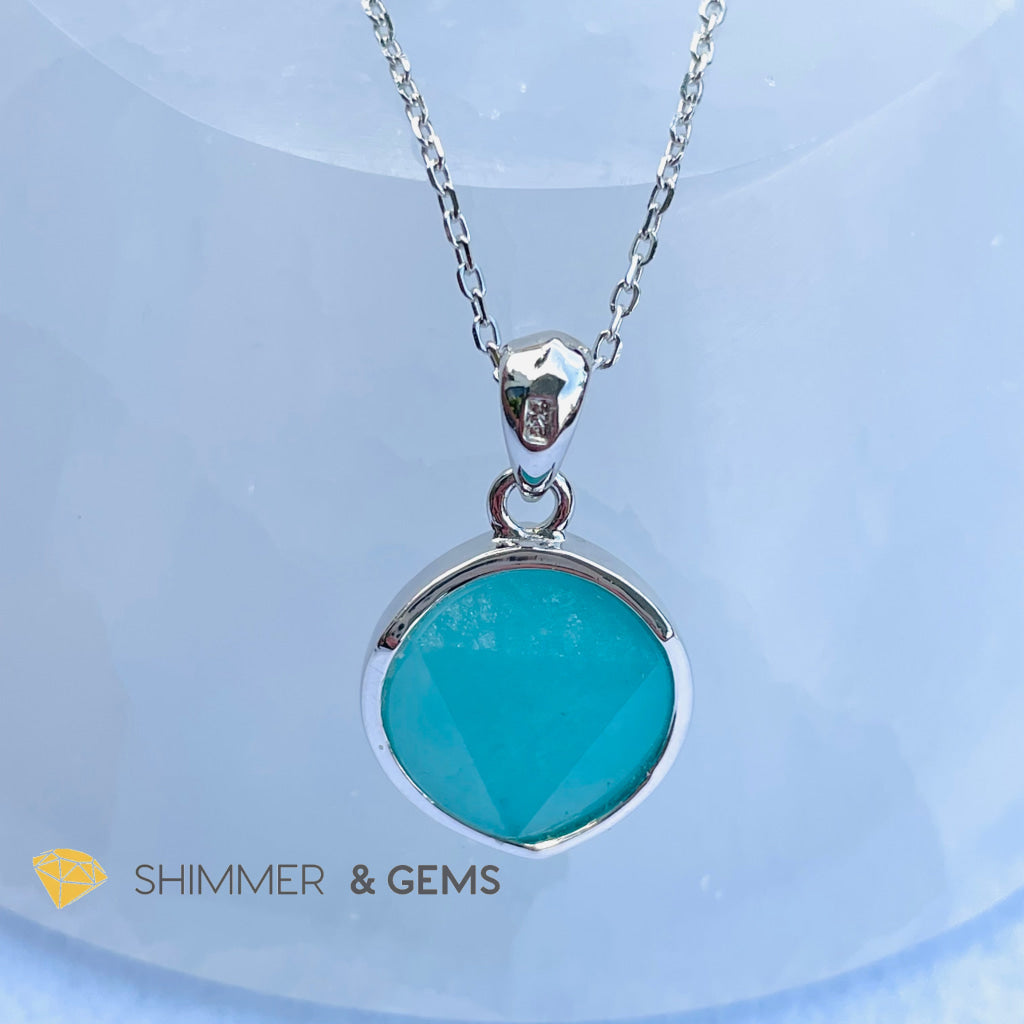 Star Of David Amazonite 12Mm Pendant 925 Silver Charms & Pendants
