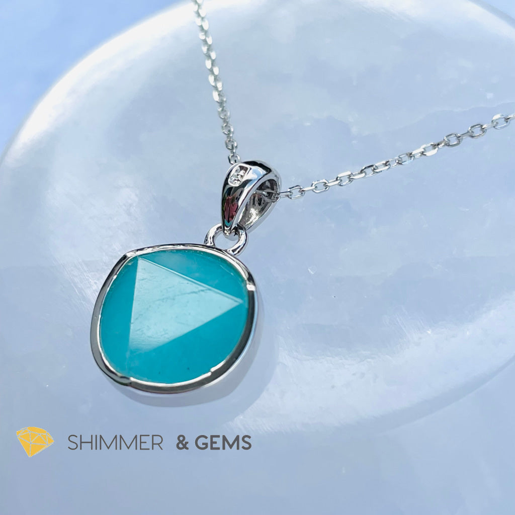 Star Of David Amazonite 12Mm Pendant 925 Silver Charms & Pendants