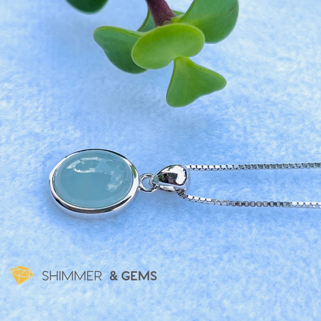 Aquamarine Oval Pendant Aa Grade Charms & Pendants