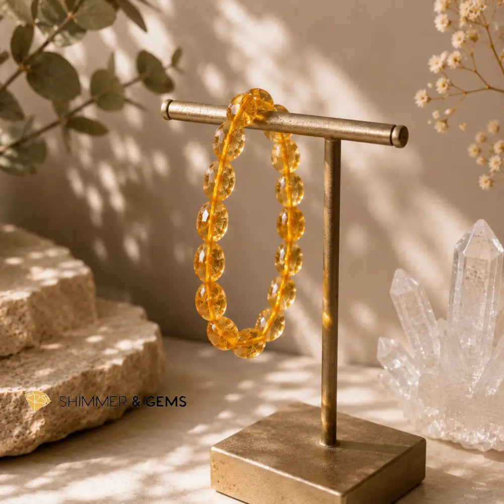 Citrine Natural 10mm Oval Bracelet