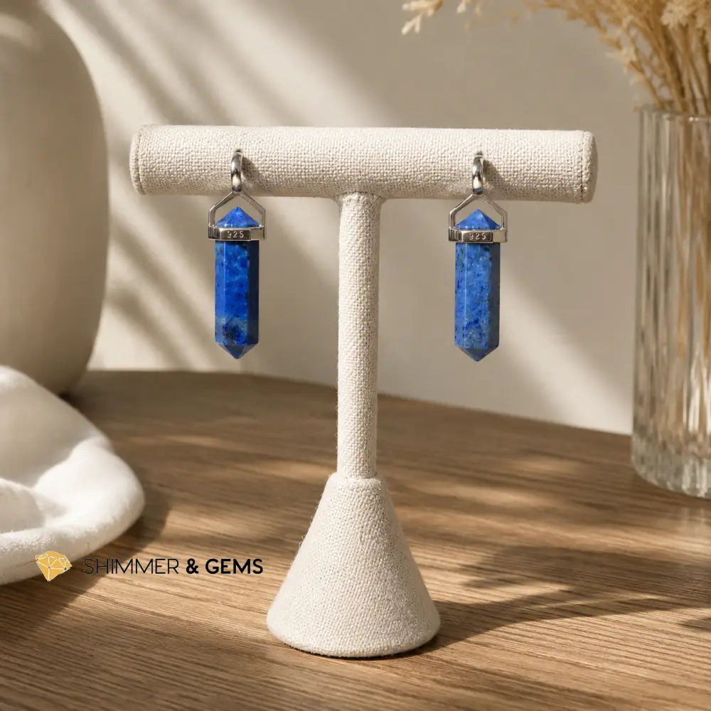 Dumortierite Double Point Pendant