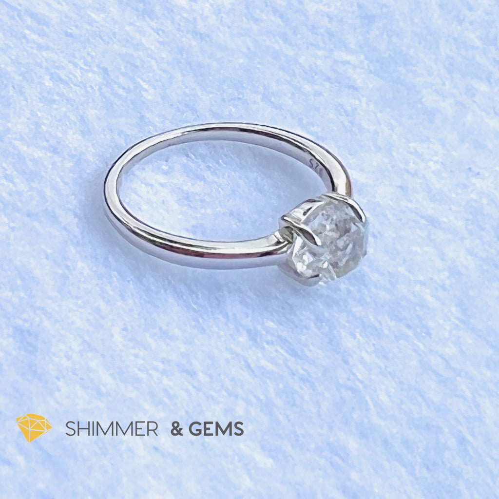 Herkimer Diamond 925 Silver Ring Aa Grade (High Vibrational) Rings
