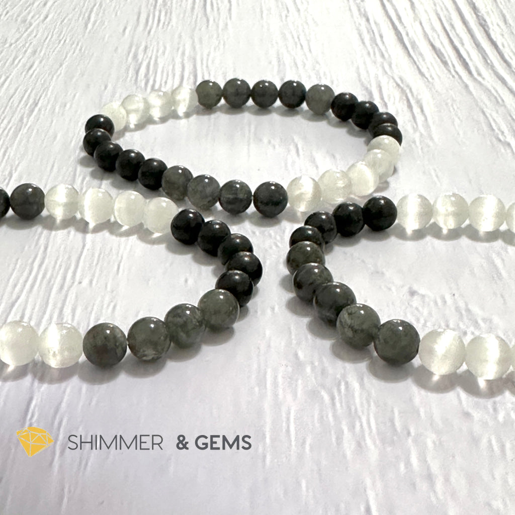 Immune Booster Remedy Bracelet (Shungite, Selenite & Labradorite 6mm)