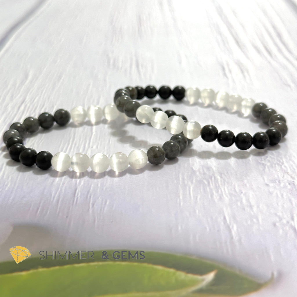Immune Booster Remedy Bracelet (Shungite, Selenite & Labradorite 6mm)
