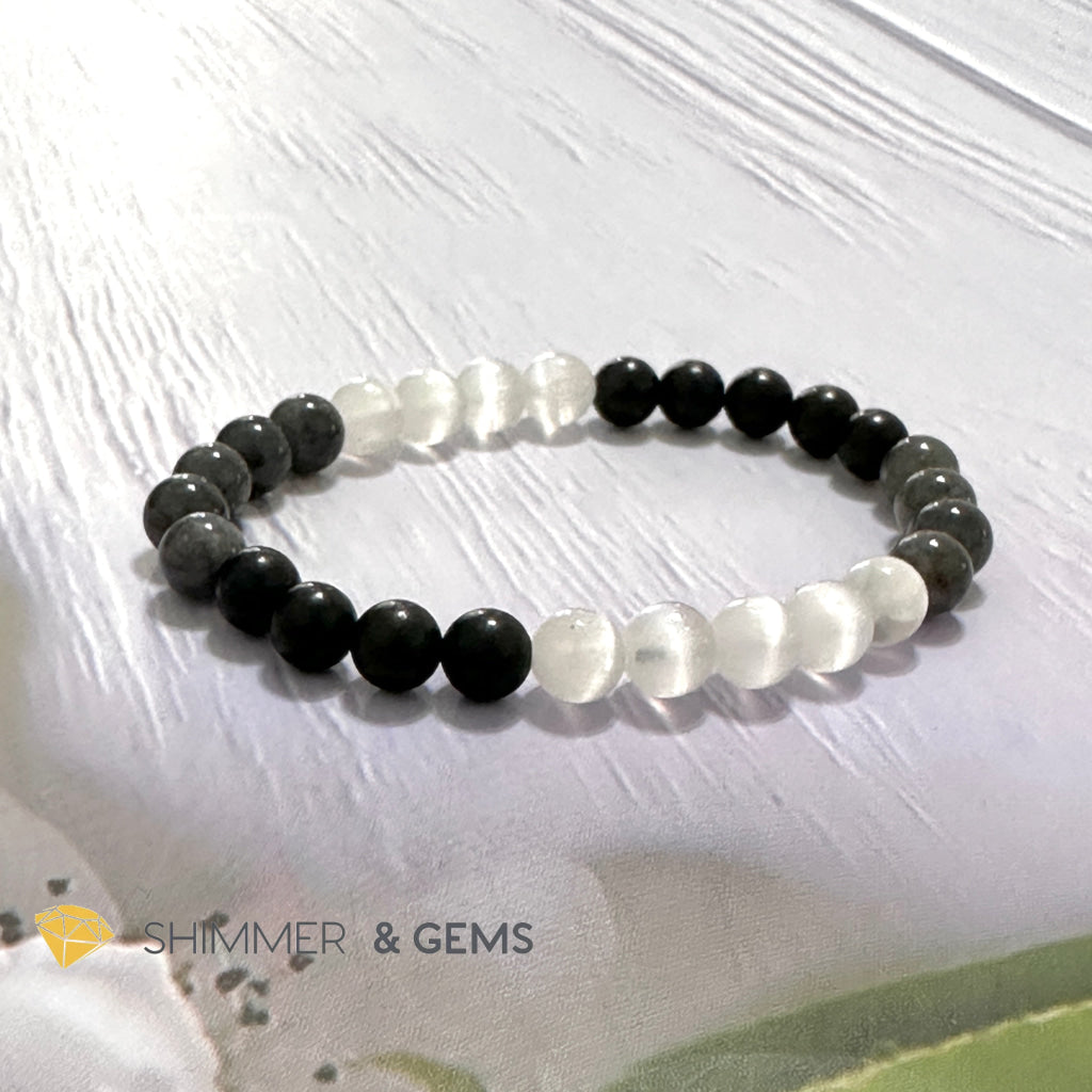 Immune Booster Remedy Bracelet (Shungite, Selenite & Labradorite 6mm)