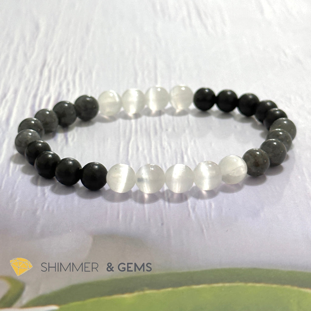 Immune Booster Remedy Bracelet (Shungite, Selenite & Labradorite 6mm)