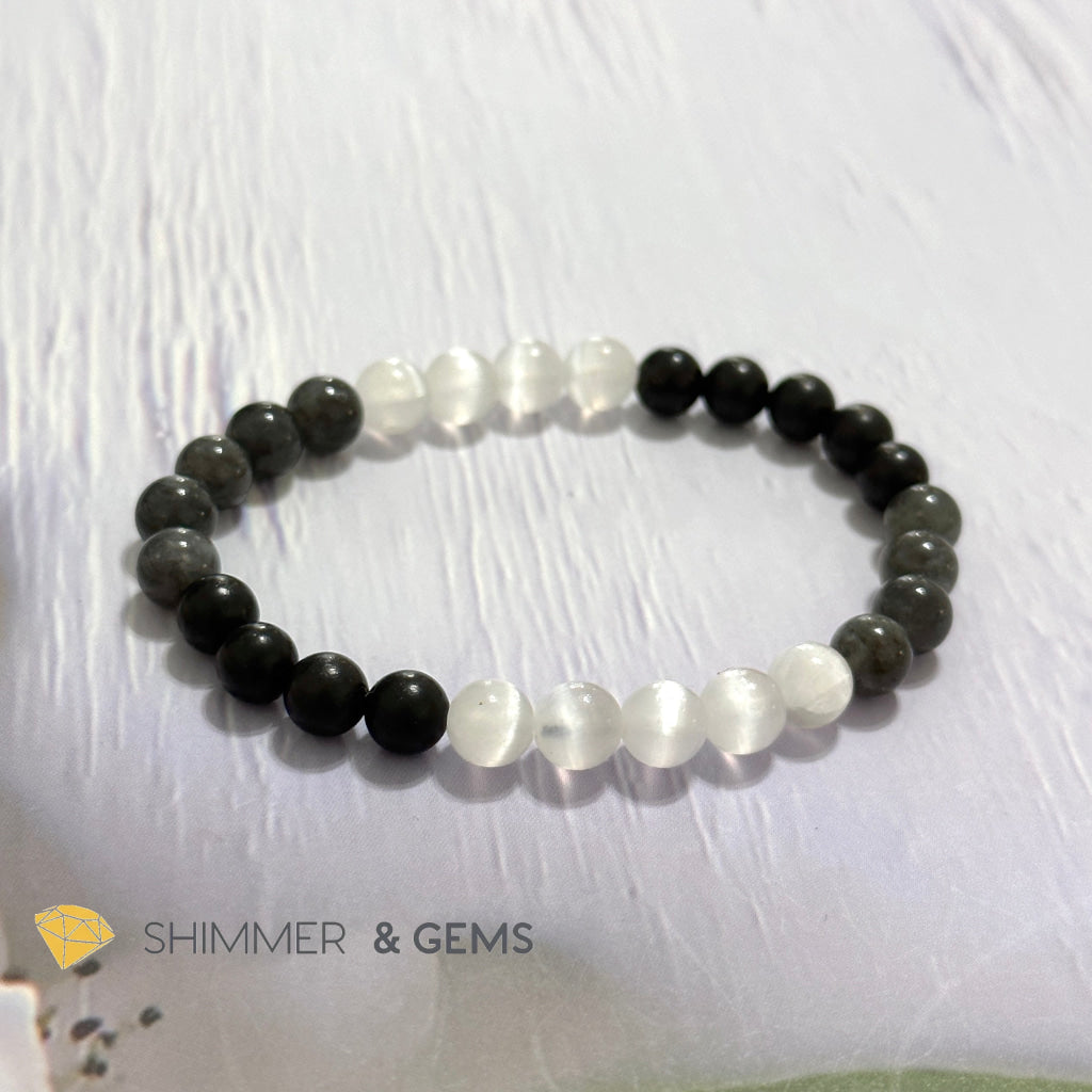 Immune Booster Remedy Bracelet (Shungite, Selenite & Labradorite 6mm)