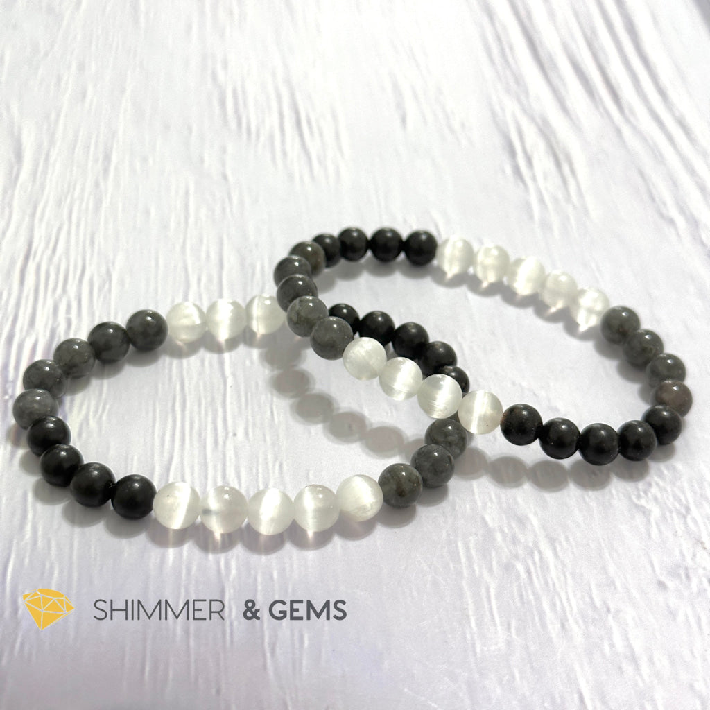 Immune Booster Remedy Bracelet (Shungite, Selenite & Labradorite 6mm)