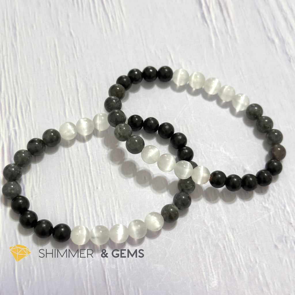Immune Booster Remedy Bracelet (Shungite, Selenite & Labradorite 6mm)