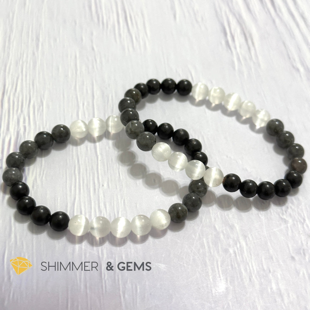 Immune Booster Remedy Bracelet (Shungite, Selenite & Labradorite 6mm)