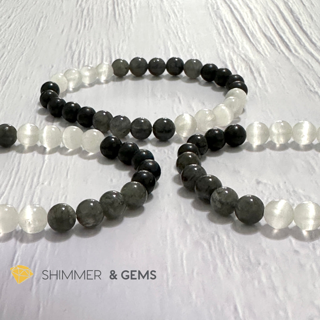 Immune Booster Remedy Bracelet (Shungite, Selenite & Labradorite 6mm)
