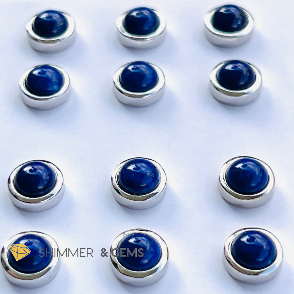 Lapis Lazuli Round Earrings 6Mm (Power And Strength